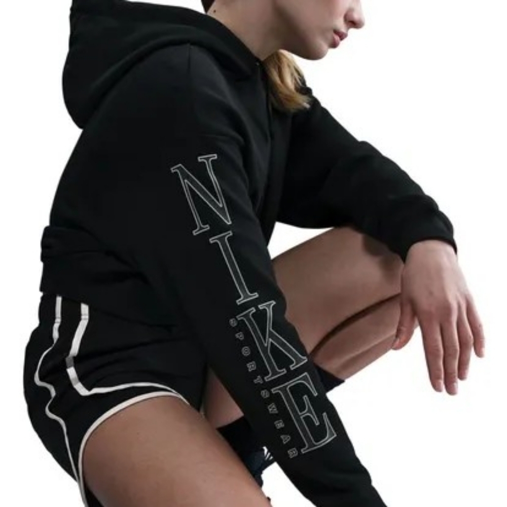 Nike Sportswear Club FleeceWomen's Oversized Cropped Hoodie Size S - Picture 2 of 3